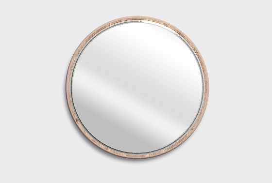 Зеркало настенное "Уоллстрит" (круглое) массив дуба 5