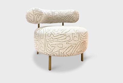 "Odri" кресло; нераскл.; 12; золото; Гармония графика col.09 (гр. 7/НФ)