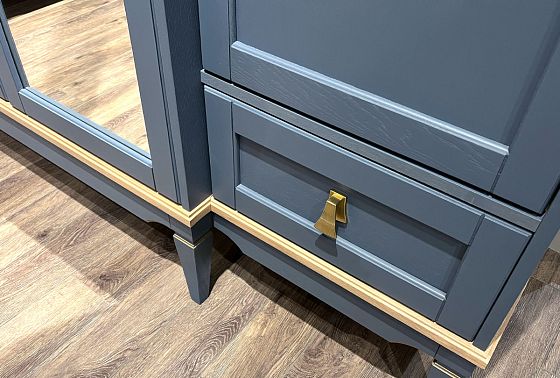 Шкаф для одежды 4-х дв. "Стюарт" (с зеркалом) массив и шпон дуба 10