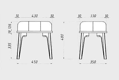 Банкетка "Elva"; *ВМФ-1582; бейц-масло, графит; Verona 04 Cream