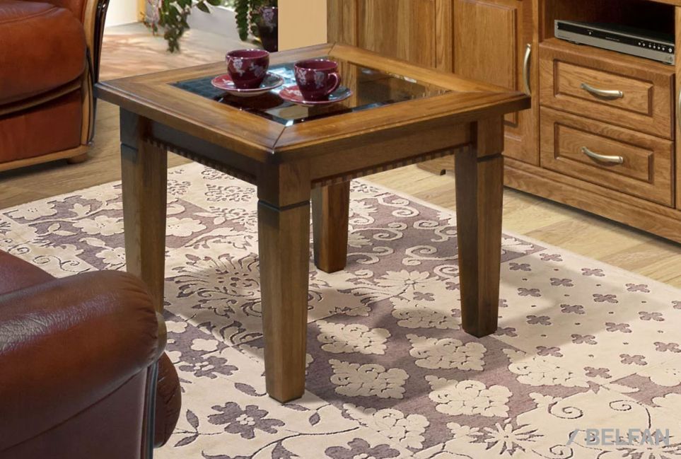 Стол журнальный "Верди Люкс 4" массив и шпон дуба 3