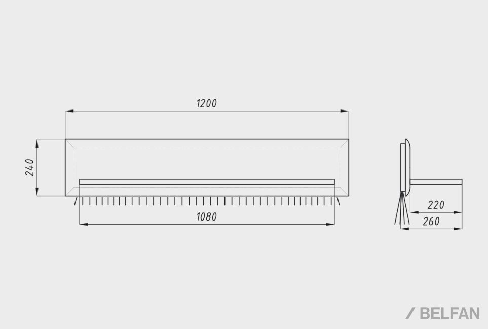 Полка настенная "Bremen" 120 массив дуба 3