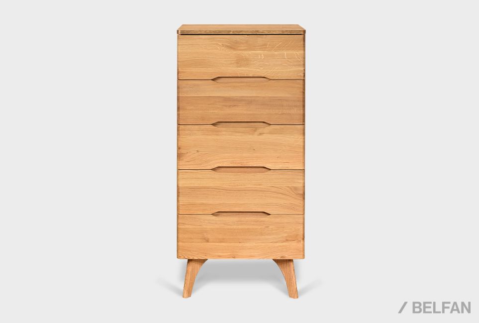 Комод "Elva" B-5 высокий массив и шпон дуба 6