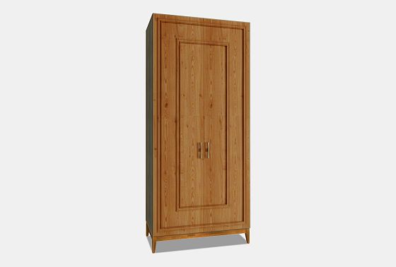 Шкаф 2-х дверный "Сакраменто" (с декором) массив и шпон дуба, МДФ 2