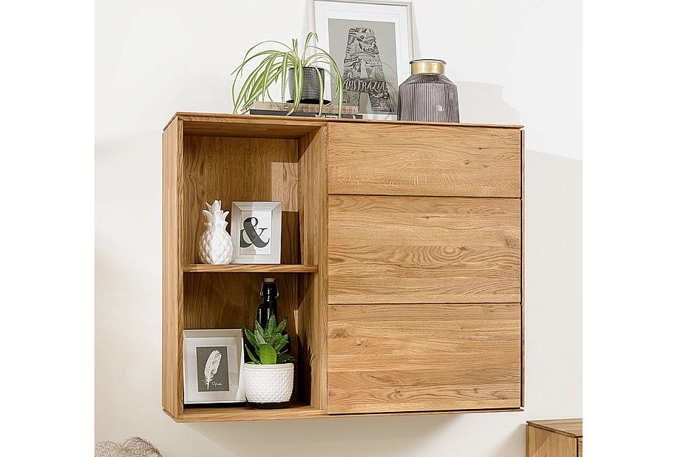 Шкаф навесной "Гринвуд" 2 (с нишей); бейц-масло