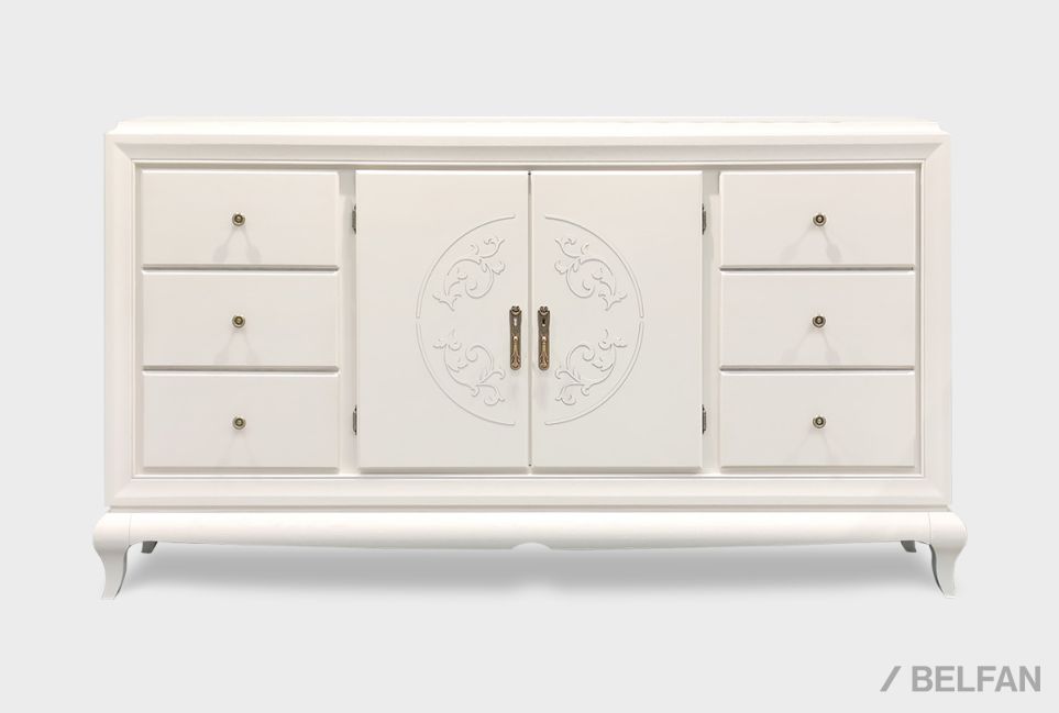 Тумба "Соната" 4 (с ящиками) массив и шпон дуба 2