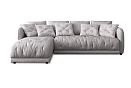 "Kassel" диван с оттоманкой XL; раскл.; 6ML3MR; Выкатной Roll-out (1750левый; Piano 03+Piano 02 (гр.Т5/БК)