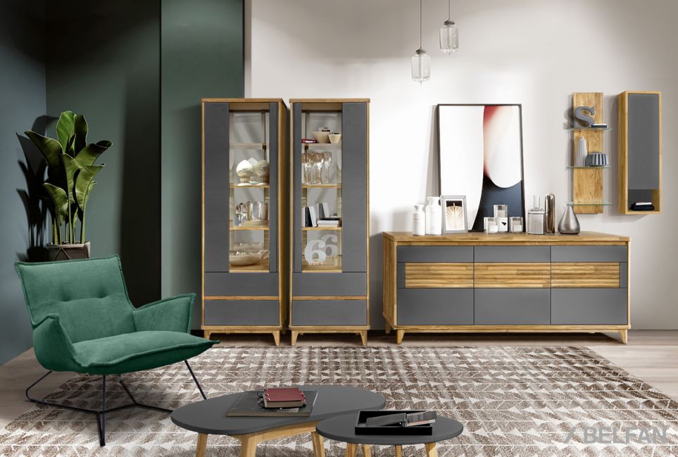 Стол журнальный "Уоллстрит" овальный 267 массив дуба, МДФ 3