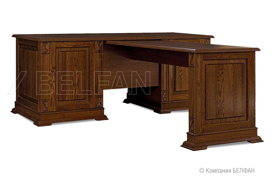 Стол письменный "Верди Люкс 8" массив и шпон дуба 1