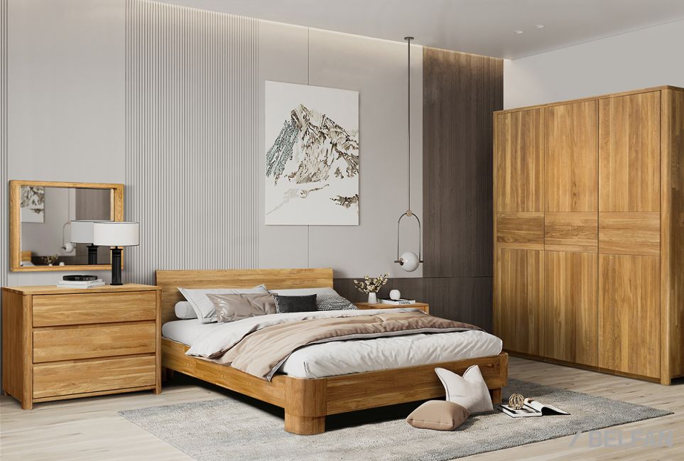 Кровать "Норд" массив дуба 11