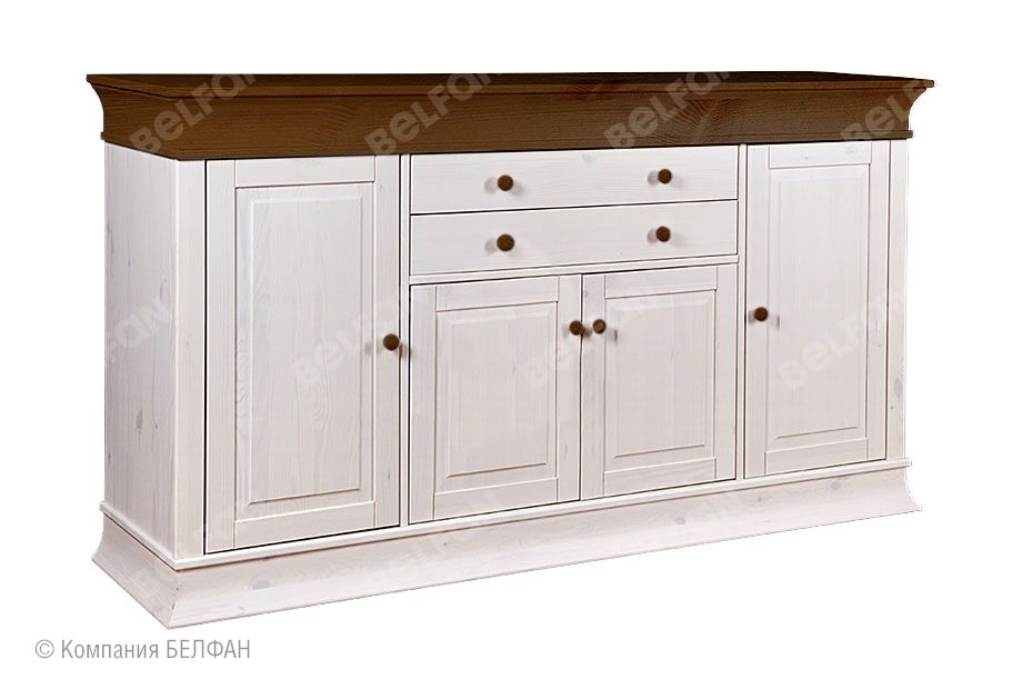 Комод "Бостон-4+2" с гладкой филенкой массив сосны 1