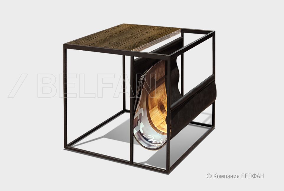 Стол журнальный "Art Collection" c газетницей массив дуба 1