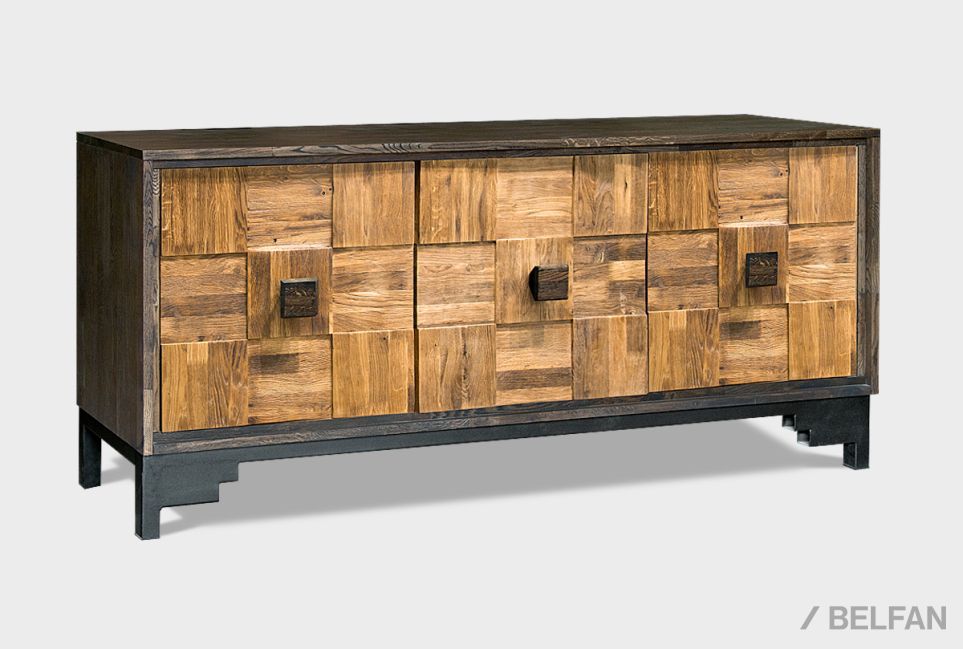 Тумба "Cube Design" 3 массив и шпон дуба 2