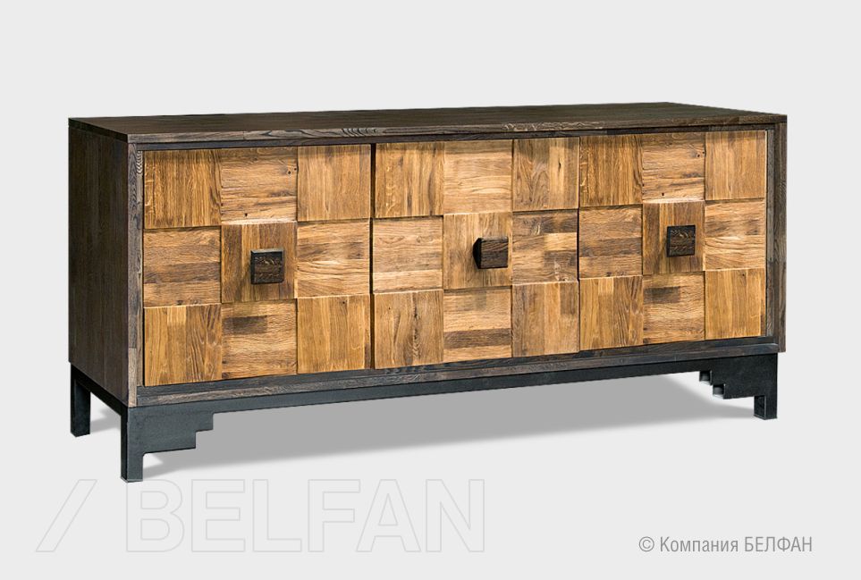 Тумба "Cube Design" 3 массив и шпон дуба 2