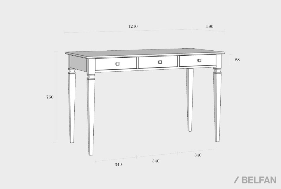 Стол письменный "Ольса-С" 003 массив сосны 5