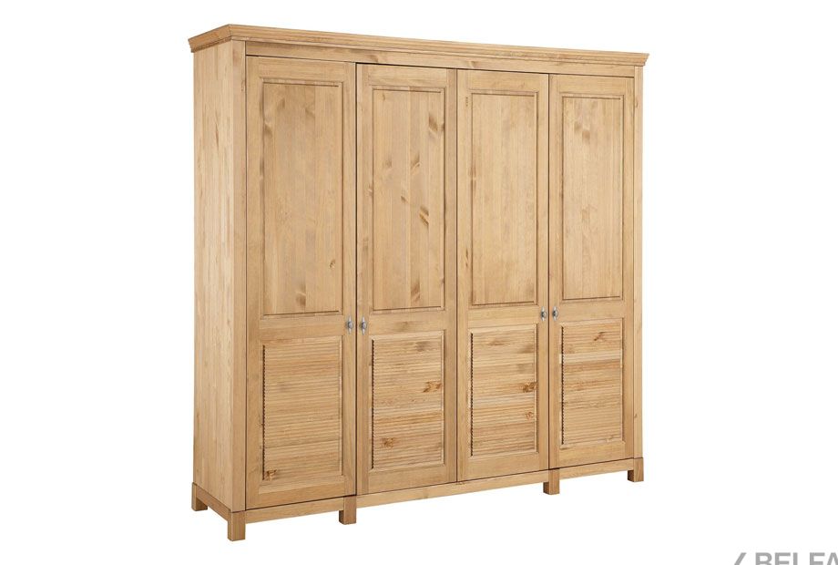 Шкаф для одежды 4-х дв. "Рауна" 40 массив сосны 1