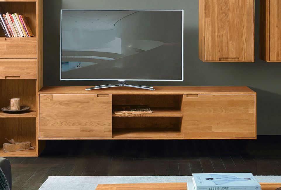 Тумба под ТВ навесная "Ирвинг"; бейц-масло