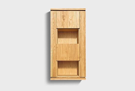 Шкаф настенный вертикальный "Берген" (правый) массив и шпон дуба 5