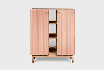 Тумба высокая "Меридиан"; *А-017.184; к-торфяной дуб, ф-дымчатая роза