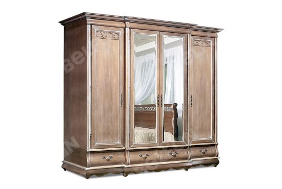 Шкаф для одежды "Оскар" 4-х дв. с зеркалом