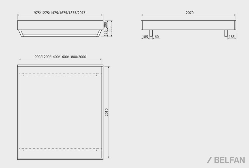 Кровать "Wallstreet" (без изголовья) массив дуба 2