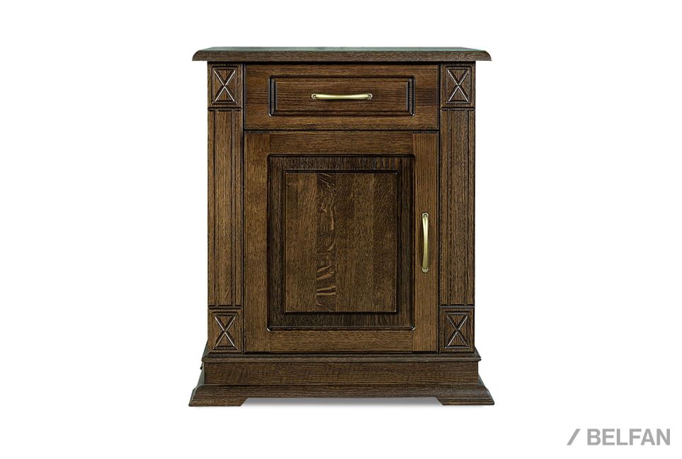 Тумба 1-но дв. "Верди Люкс 1" массив и шпон дуба 1