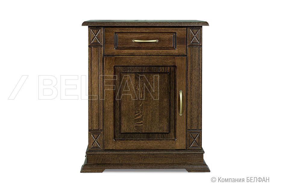 Тумба 1-но дв. "Верди Люкс 1" массив и шпон дуба 1