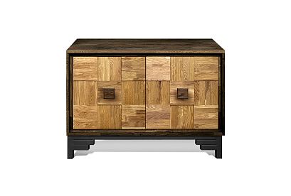 Тумба "Cube Design" 2; фасад "шашки"; *КМ-009.93; графит, бейц-масло