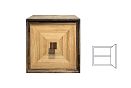 Модуль настенный "Cube Design" 1; фасад "косынка" (шпон); правый; графит, бейц-масло