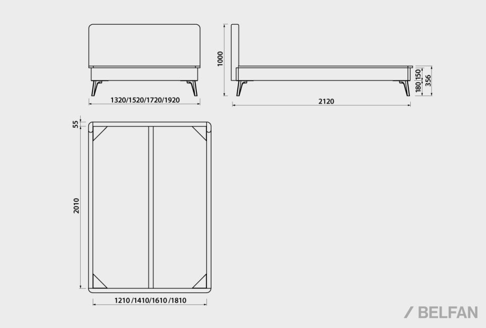 Кровать "Elva" (мягкое изголовье) массив и шпон дуба 6