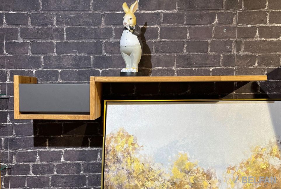 Полка с нишей "Wallstreet" (левая) массив дуба, МДФ 5