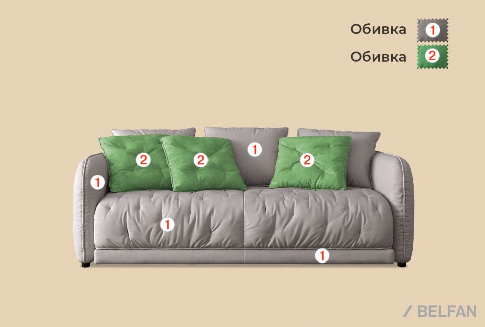 "Kassel" диван с оттоманкой 2