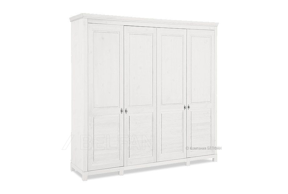 Шкаф для одежды 4-х дв. "Рауна" 40; белый воск