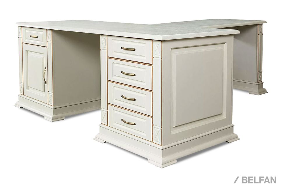 Стол письменный "Верди Люкс 8" массив и шпон дуба 1