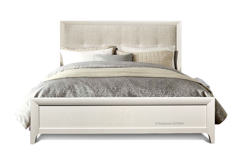 Кровать "Sabrina"; без основания, без матраса; (1600х2000); альба; И-11 ( гр.Т6)