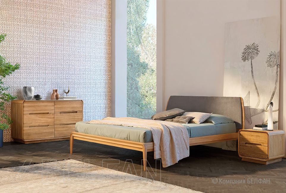 Тумба прикроватная "Монблан" массив дуба 4