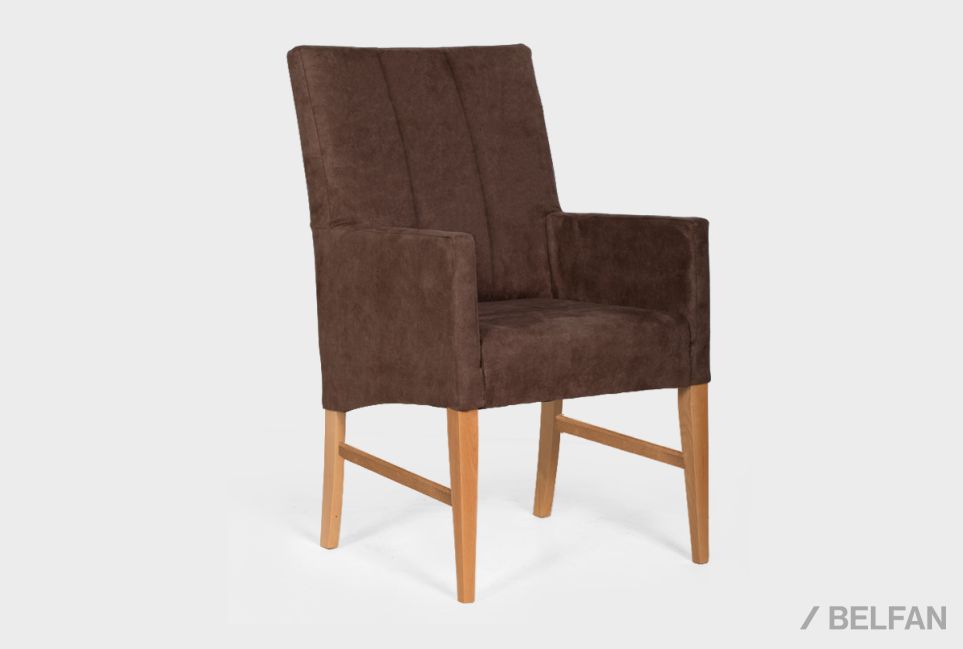 Стул "Берген" МК с подлокотниками массив берёзы 1