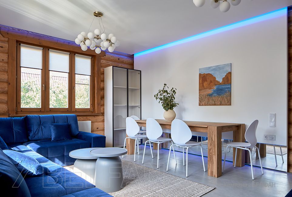 Стол обеденный "Берген" П-03 (сечение опор 150х150) массив дуба 3