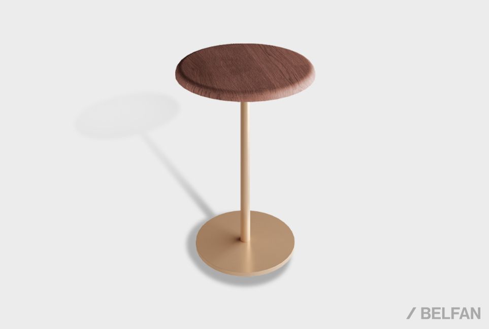 Стол журнальный "Меридиан" массив дуба, металл 1