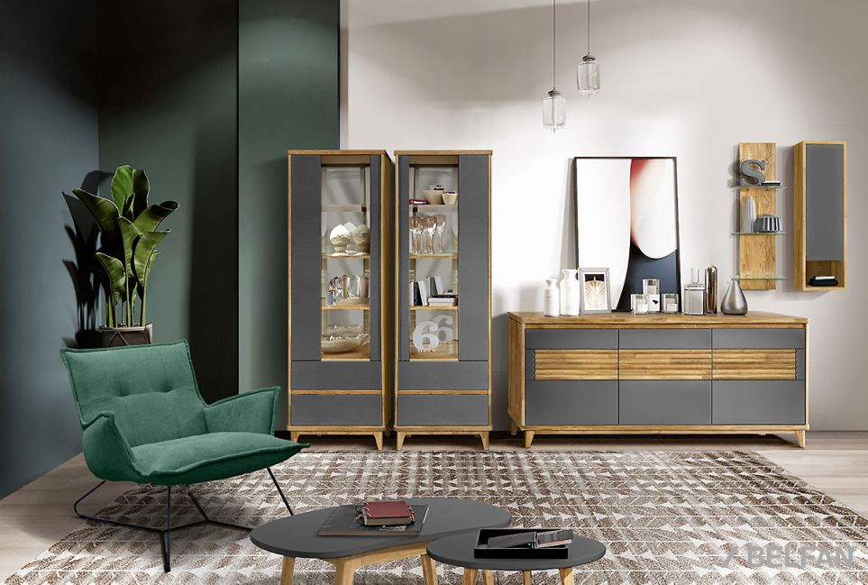 Стол журнальный "Wallstreet" круглый 264 массив дуба, МДФ 2