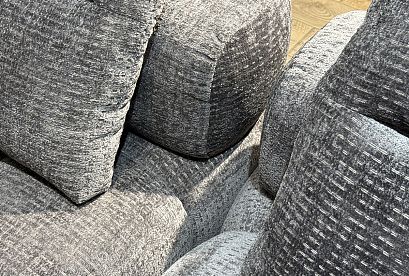 "Kioto" диван 2-х местный; нераскл.; 90+90; Nicoya Darkgrey (гр.4/Турция)