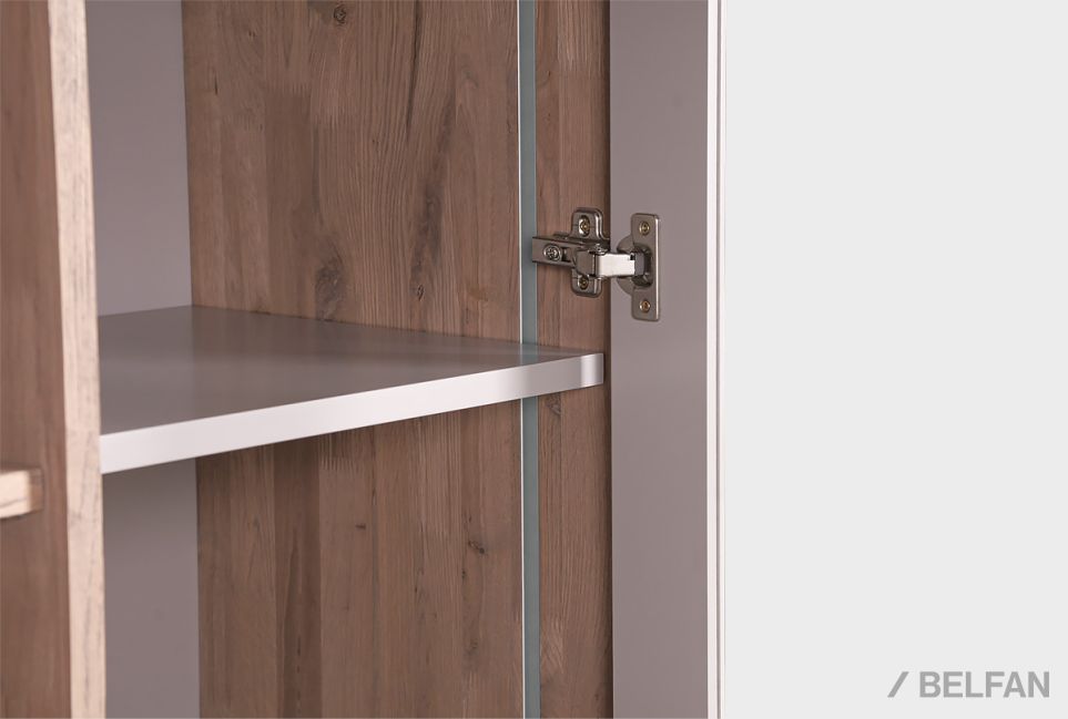 Витрина 2-х дверная "Меридиан" с нишей (комбинированная) массив дуба, МДФ 7