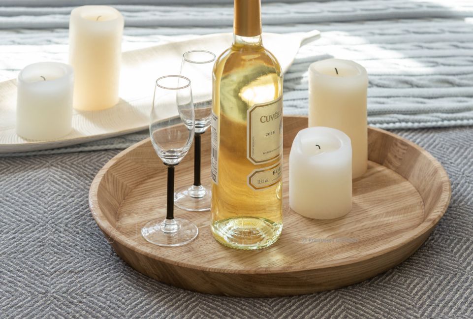 Поднос для бокалов "Art Collection"; бейц-масло