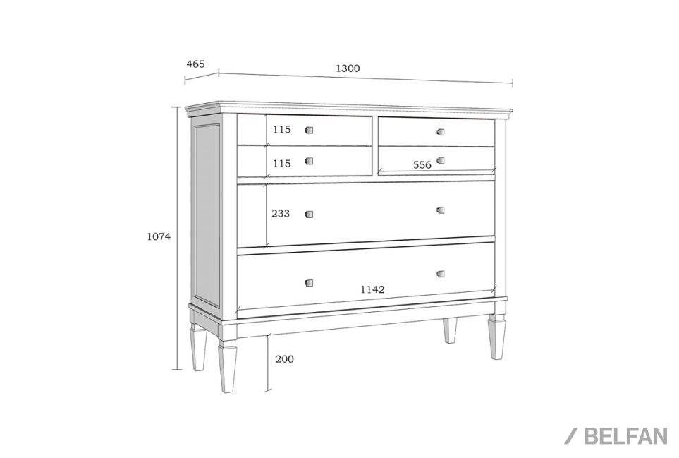 Комод "Ольса" 042 массив сосны 4