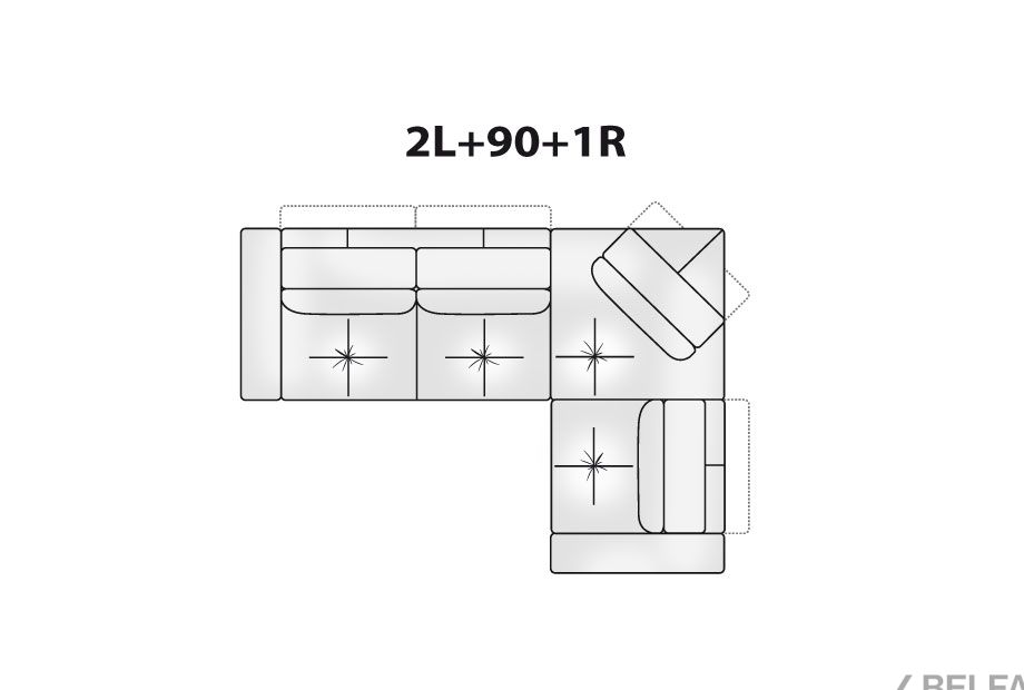 "Бакстер" диван угловой 5