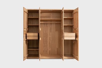 Шкаф для одежды 4-х дверный "Норд" (с ящиками); бейц-масло