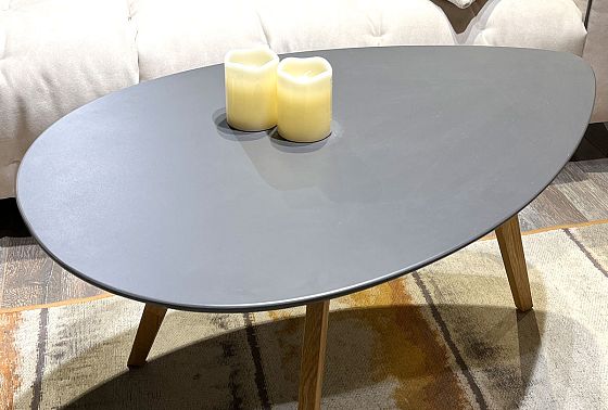 Стол журнальный "Wallstreet" капля 266 массив дуба, МДФ 2