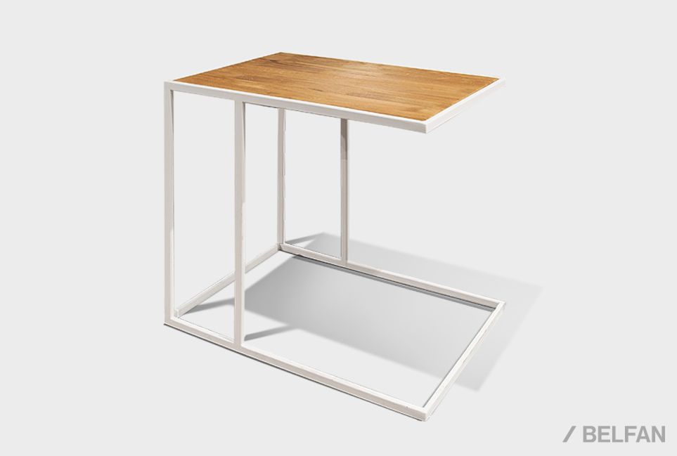 Стол кофейный "Art Collection" приставной массив дуба, металл 1