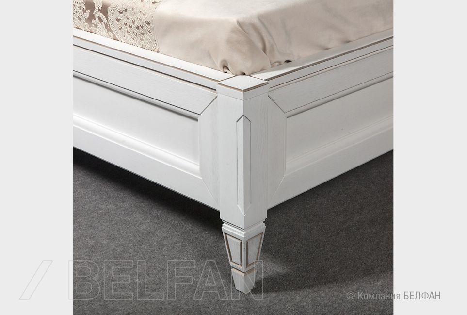 Кровать "Сиена" (мягкое изголовье) массив и шпон дуба, МДФ 2