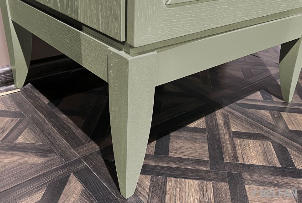 Шкаф с витриной 1-но дв. "Costa" левый (подсветка) массив и шпон дуба 2